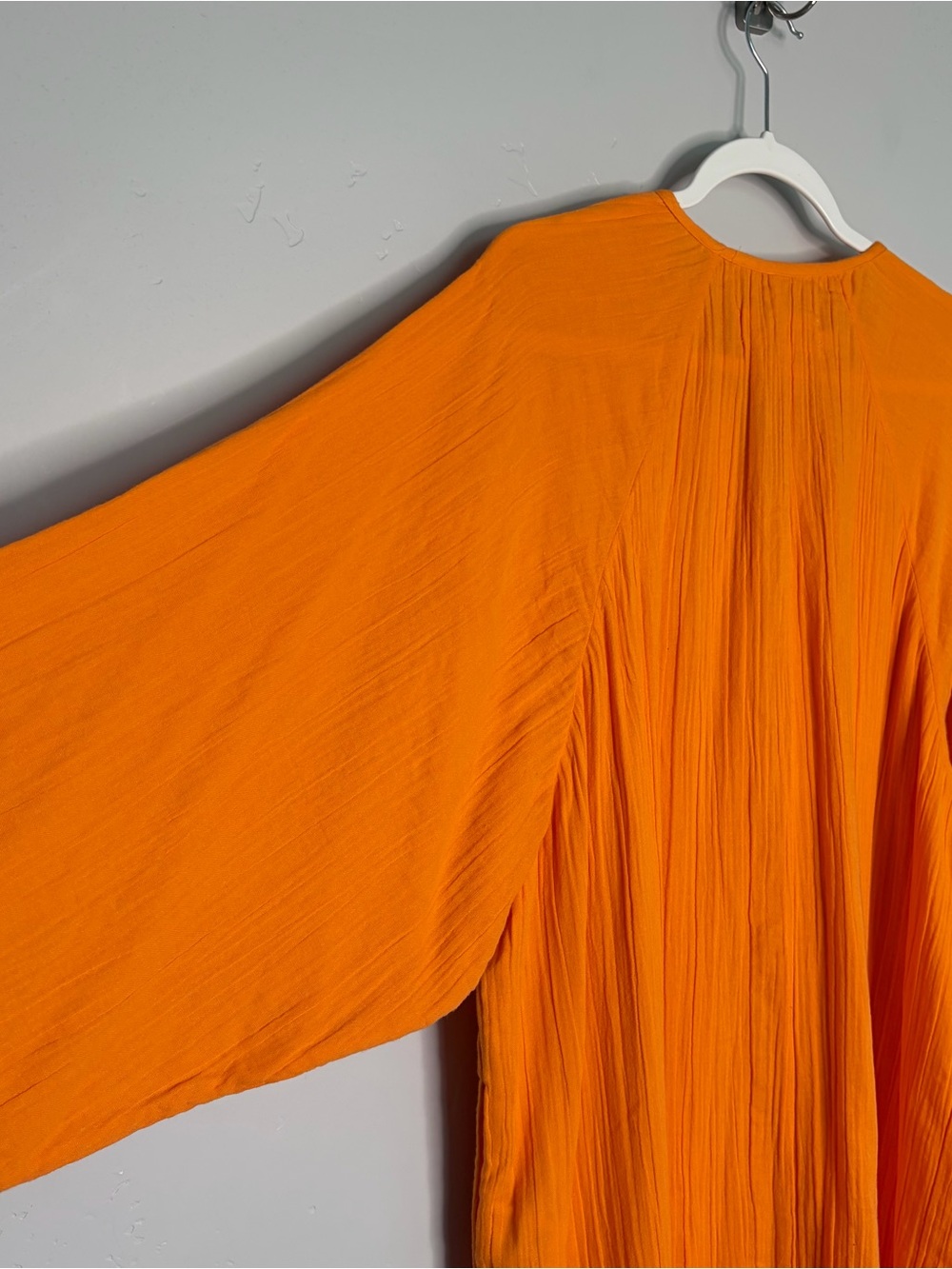 Mara Hoffman Phoebe Crinkled Cotton Gauze Maxi Dress Orange XS‎ - Picture 13 of 13